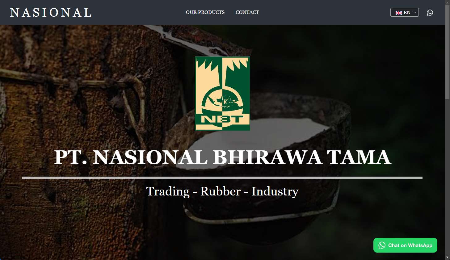 Earlier Nasional Bhirawa Tama site with the company mark on a tapping scene